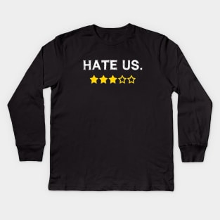 HATE US Proud Houston Baseball Fan Kids Long Sleeve T-Shirt